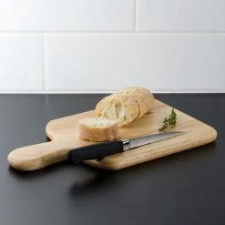 Tablecraft 79K Bread / Charcuterie Board With Knife Slot - 13 1/2" X 7 1/2" X 3/4"