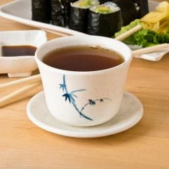 Thunder Group 9152BB Blue Bamboo 5 Oz. Melamine Tea Cup - 12/Case