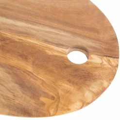 American Metalcraft OWPB9 5 7/8" X 9 7/8" Oval Olive Wood Serving Board -Acopa Shop 459039