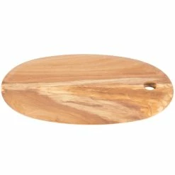 American Metalcraft OWPB9 5 7/8" X 9 7/8" Oval Olive Wood Serving Board -Acopa Shop 459040