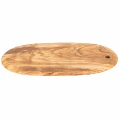 American Metalcraft OWPB16 7 1/8" X 16 1/8" Oval Olive Wood Serving Board -Acopa Shop 459048