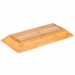 American Metalcraft BAM18 Rectangular Bamboo Tray - 18" X 8 1/4" -Acopa Shop 875767
