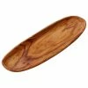 American Metalcraft OWSP 12" X 4 1/2" Oblong Olive Wood Boat