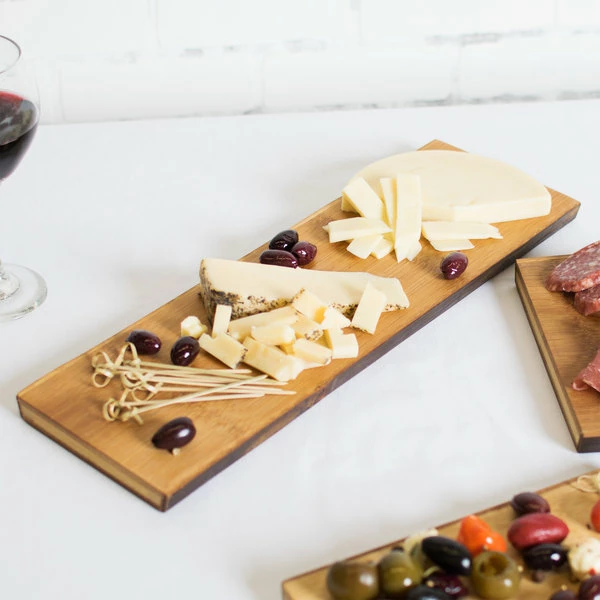 American Metalcraft BWB185 18 1/4" X 5 3/4" Carbonized Bamboo Serving Board 6 American Metalcraft BWB185 18 1/4" X 5 3/4" Carbonized Bamboo Serving Board - Image 4